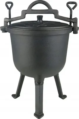 Immagine prodotto di Pentola in ghisa ungherese / bollitore con coperchio 4L / pentola per stufato / pentola per gulasch