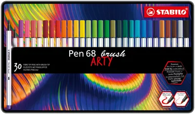 Produktbild von STABILO Pinselstift Pen 68 brush ARTY 30er Metalletui