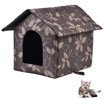 Immagine prodotto di Rifugio esterno per gatti, resistente alle intemperie invernali, impermeabile, dimensioni 38 x 35 x 40 cm