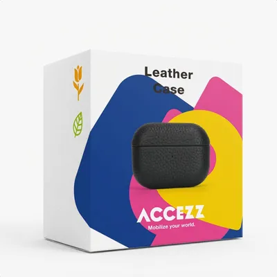 Immagine prodotto di Accezz Custodia in vera pelle AirPods Pro 3 - Nero