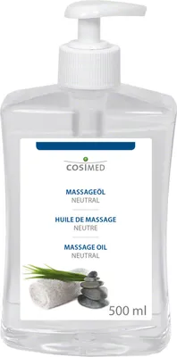 Produktbild von cosiMed Massageöl Neutral mit Druckspender Massage Öl f. Wellness Therapie 500ml