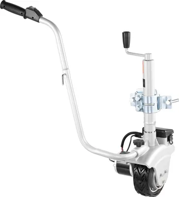 Produktbild von Elektrischer Anhänger-Dolly, 2,5 t Anhängelast, 380 W 12 V motorisiertes Stützrad mit 7 m/min Fahrgeschwindigkeit, 31–63 cm einstellbare Klemmhöhe und 20,3 cm Gummireifen, zum Bewegen von Wohnwagen und Booten
