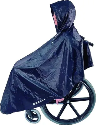 Productafbeelding van Waterdichte, universele regenjas - Regenjas voor rolstoelen. Gemakkelijk in gebruik.