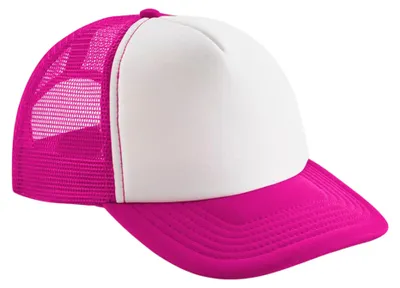 Immagine prodotto di Beechfield - Cappellino trucker per bambini FK1906 (taglia unica) (fucsia/bianco)