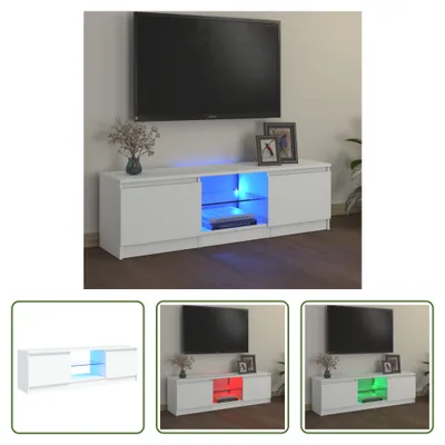 Produktbild von The Living Store TV-Schrank mit LED-Leuchten Weiß 120x30x35,5 cm