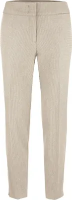 Produktbild von Hose SIENA beige meliert Gr. 42 schmal verkürzt mit Bügelfalte und Saumschlitzen