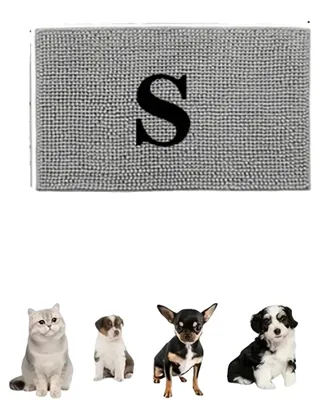 Image de Tapis pour chien, en microfibre absorbante, antidérapant, taille S (46x60 cm)