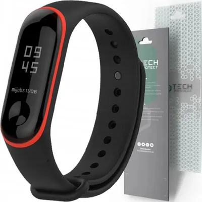 Immagine prodotto di Tech-Protect Smooth Xiaomi Mi Band 3/4 nero/rosso