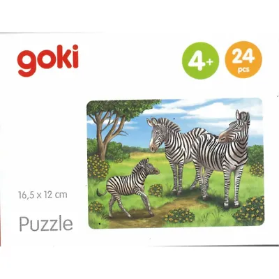 Produktbild von Goki Mini-Puzzle aus Holz - Wildtiere