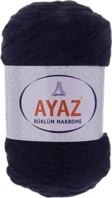 250g Strickgarn Büklüm Makrome Baumwollgarn mitternachtsblau