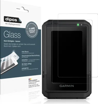 Produktbild von 2x Schutzfolie für Garmin eTrex Touch 2025 matt - Anti-Shock 9H Folie dipos Glass Kunststoffglas