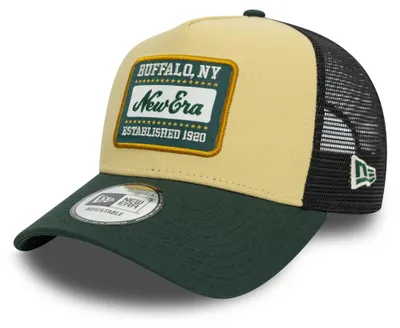 Produktbild von NEW ERA 9Forty A-Frame NE Cord Patch Cap - Beige/Dark Green/Black Beige/Dark Green/Black