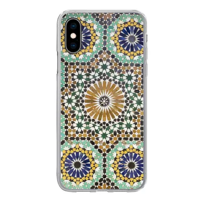 Produktbild von MuchoWow® Handyhülle Schutzhülle Hülle für iPhone X Eine Nahaufnahme eines marokkanischen Mosaiks Silikon Softcase Handy Hülle - Handyhülle