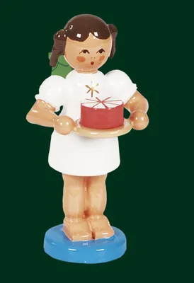 Produktbild von Tischdekoration Engel mit Sahnetorte Höhe= 6cm NEU