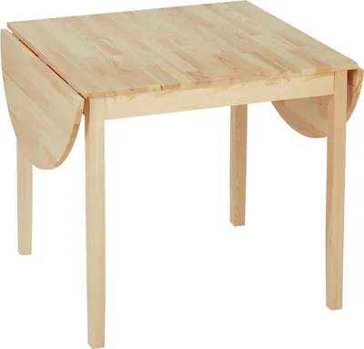 Zdjęcie produktu dla Drewniany stół jadalny, składany stół kuchenny dla 6 osób z opuszczanym blatem, 140 x 70 x 75 cm, drewno naturalne