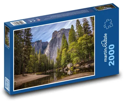 Produktbild von martinpuzzle - Puzzle 2000 Teile - Berge über dem Fluss