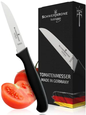 Tomatenmesser, gezahnt 7,5 cm, Obst-Gemüsemesser, Solingen