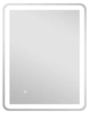 Zdjęcie produktu dla Lustro do łazienki LED, antyfoggingowe, z możliwością regulacji jasności | Kolor: srebrny | Wymiary: 70x4x90 cm