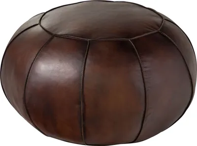Image de MASSIVMOEBEL24 | Pouf 58x58 Cuir Brun CHESTERFIELD #19