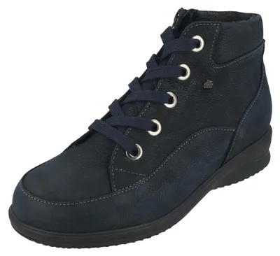 Produktbild von FINN COMFORT Parsenn Damen Winter Schnürstiefel atlanticblau Nubukleder - Größe: UK 5