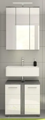 Produktbild von xonox.home Badkombination Blake Rauchsilber Nachbildung 64x191x34 cm