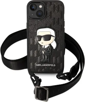 Produktbild von Karl Lagerfeld Klhcp14Mstkmk Iphone 14 Plus 6,7"" Czarny/Schwarzes Hardcase Monogramm Ikonik Patch