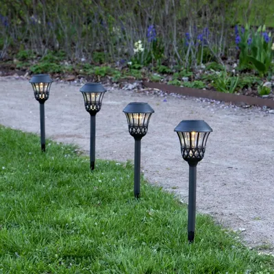 Zdjęcie produktu dla Zestaw 4 lamp ogrodowych Led solarnych LACE