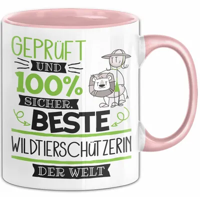 Produktbild von Beste Wildtierschützerin Der Welt Tasse Geschenk für Eine Wildtierschützerin  Und Sicher Geschenkidee Geburtstag Weihnachten (Rosa)