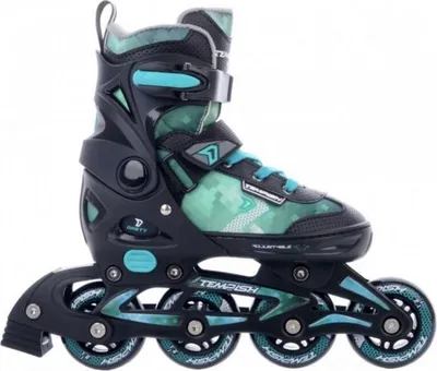 A single inline skate is shown against a white background.