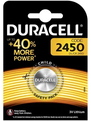 Produktbild von Duracell CR2450 3V, Einwegbatterie, CR2450, Lithium, 3 V, 1 Stück(e), 84 mm