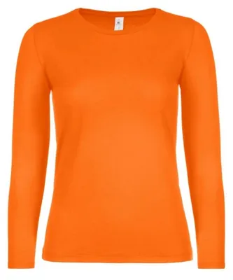 Produktbild von B&C - "#E150" T-Shirt für Damen Langärmlig FK2606 (L) (Orange)