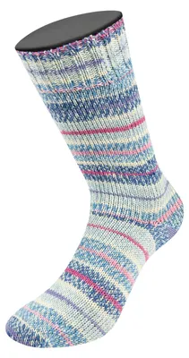 Produktbild von Lana Grossa - Meilenweit 100g Cashmere Mezzo 4206 dunkelblau pink ecru himmelblau rosa hellblau lila