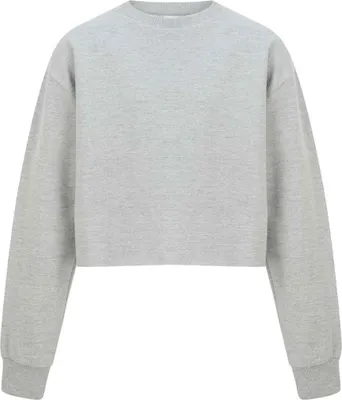 Produktbild von SF Minni - Kurzes Sweatshirt für Mädchen PC4301 (116) (Grau meliert)