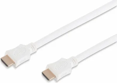 Produktbild von HDMI-Kabel, HIGH SPEED with ETHERNET, 5 m, weiß, Netzüberzug