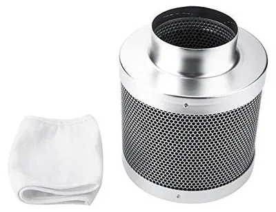 Produktbild von Kohlefilter, 4 Zoll - Robust/Haltbar - Leicht - Edelstahl/Baumwolle - 99,9% Geruchsneutralisierungsleistung - Für Zuhause/Büro - Luftfilter