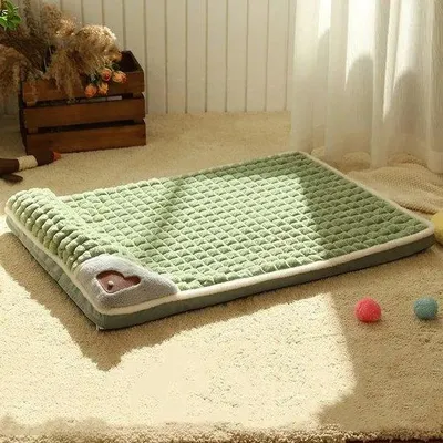 Image de Coussin pour chien XL - Lit pour chien - 100 x 70 cm - Lavable - Vert