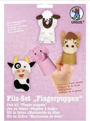 Produktbild von Filz-Set Fingerpuppen Farmtiere