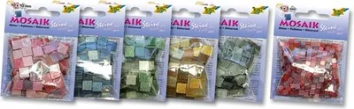 Immagine prodotto di folia 61103 Pietre di mosaico, 5x5mm, 700 pezzi, resina sintetica, miscela di glitter, verde, verde (1 pezzo)