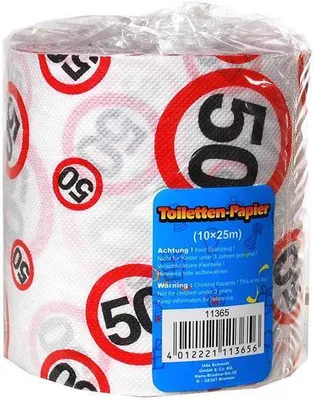 Produktbild von Toilettenpapier 50 Geburtstagstoilettenpapier