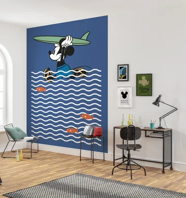 Produktbild von Komar Vlies Fototapete "Mickey gone Surfin' - Größe: 200 x 280 cm (Breite x Höhe), 4 Bahnen