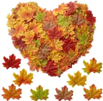Image de Lot de 8 fleurs d'automne en plastique pour la décoration d'intérieur
