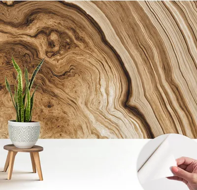 Produktbild von Fototapete selbstklebend - 208x146 cm - Tapete - Wandtapete - Wandbilder - Klebefolie - Dekofolie - Tapete Folie - Wand - Dekoration - Wohnzimmer - Holzmaserung