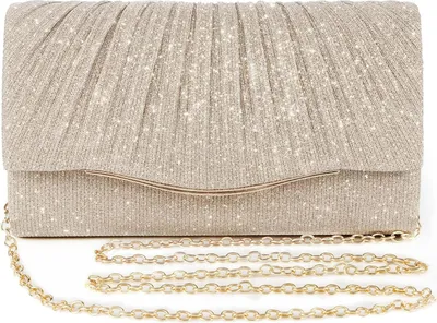 Produktbild von STILVORA Handtaschen, Strass Abendtasche Damen, Glitzer Clutch & Kosmetiktasche, funkelndes Design, perfekt für Party, Hochzeit, Cocktail, elegant, stilvoll & praktisch, Gold