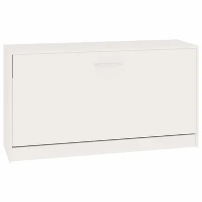 Obrázok produktu pre Lavica na topánky, lesklá biela, 80x24x45 cm, z umelého dreva