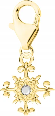 Produktbild von Goldanhänger mit Kreuz Dekokreuz Zirkonia Silber 925