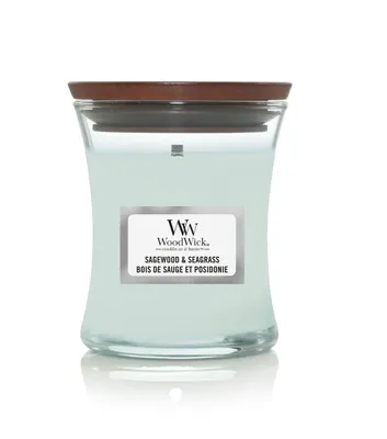 Obrázek produktu pro Vonná svíčka WoodWick Mini Sagewood & Seagrass - 8 cm / ø 7 cm