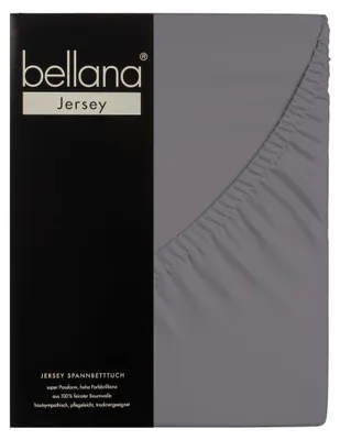 Produktbild von Bellana Jersey Spannbetttuch 180-200 x 200 cm grau 120g/m², 100% Baumwolle