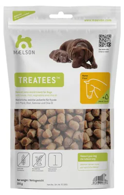 Produktbild von Maelson Treatees Pferd weiche Hundeleckerlis, 200 g - die gesunde Belohnung für Hunde!