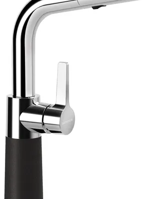 Immagine prodotto di Schock Miscelatore Da Cucina SC-540 Puro Nero Con Doccetta Estraibile Cristadur® Premium Monocomando Alta Pressione