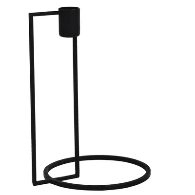 Immagine prodotto di Portacandele NUMAZU acciaio nero L:15cm L:13cm H:20cm fatto a mano